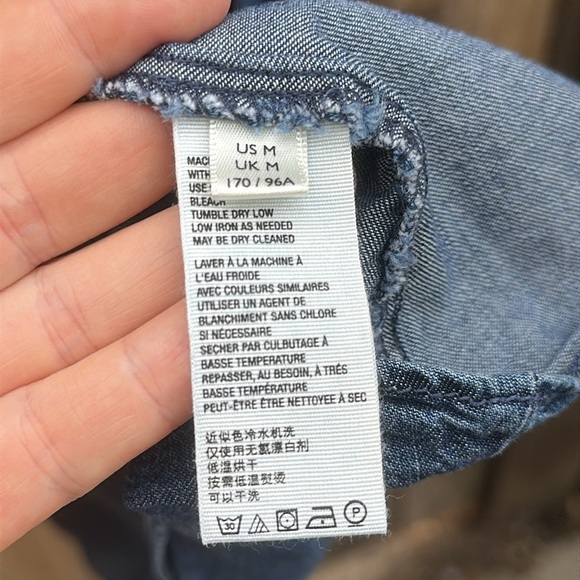 Free People Blue Jean Long Sleeve Dress Size medium - Picture 3 of 9